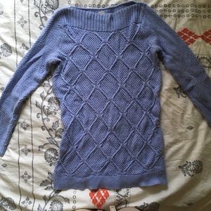 Periwinkle boatneck sweater